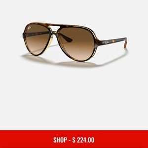 Ray Ban Cats 5000 Classic sunglasses - light brown gradient + tortoise